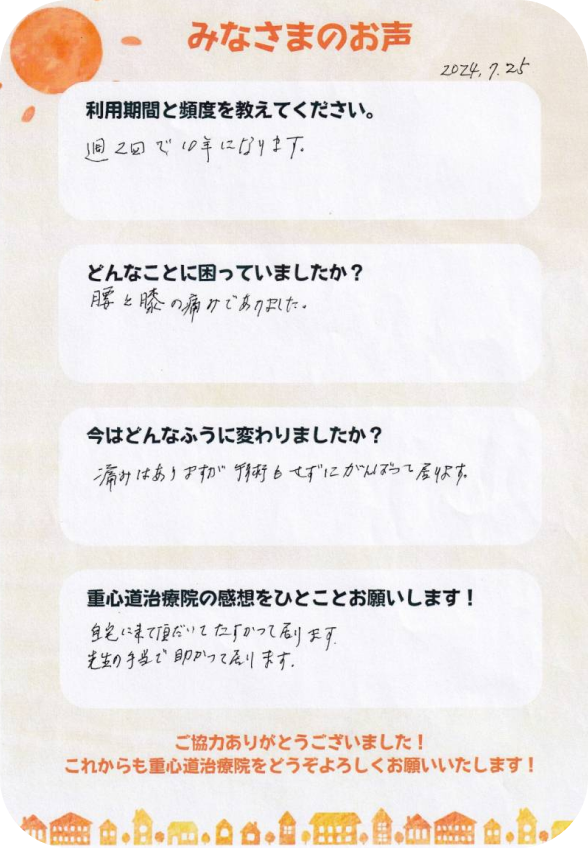 手書きの口コミ